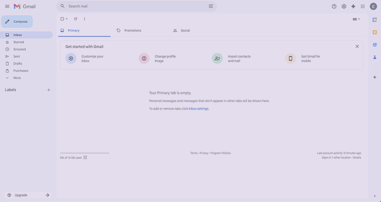 Email interface showing where to compose
